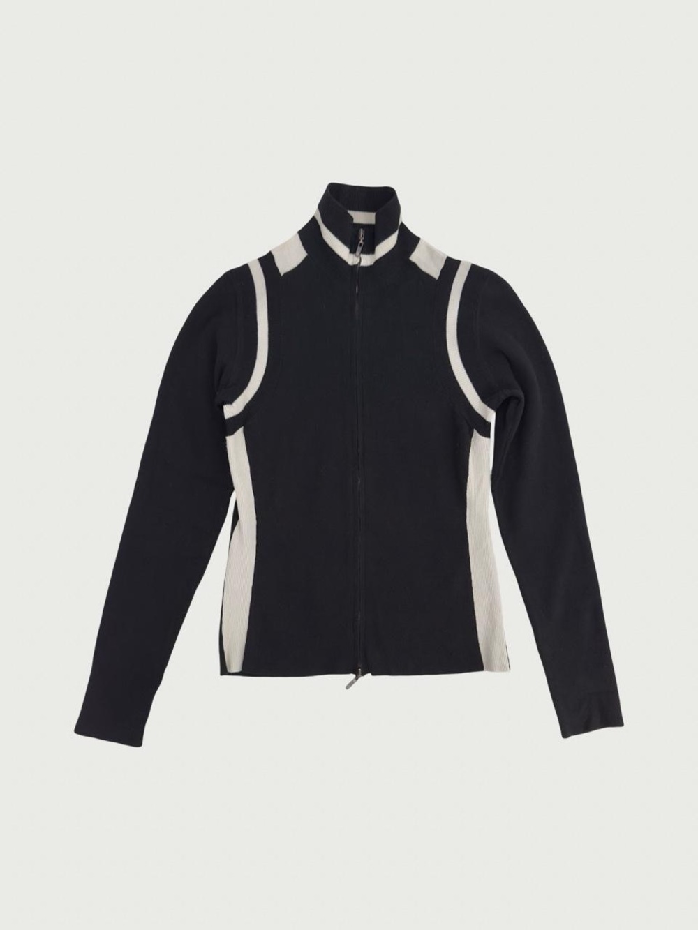Zip Front Fitted Cardigan